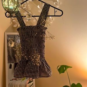 checkered cottage core crop top from urban outfitters.